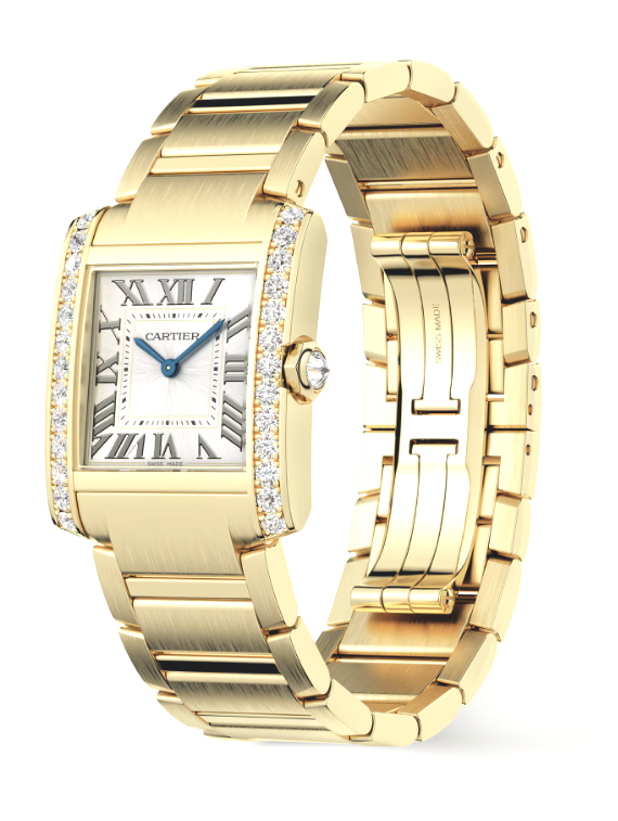 Cartier Tank Francaise WJTA0040 NEW Complete 2023 18k YG Factory Diamond 32mm