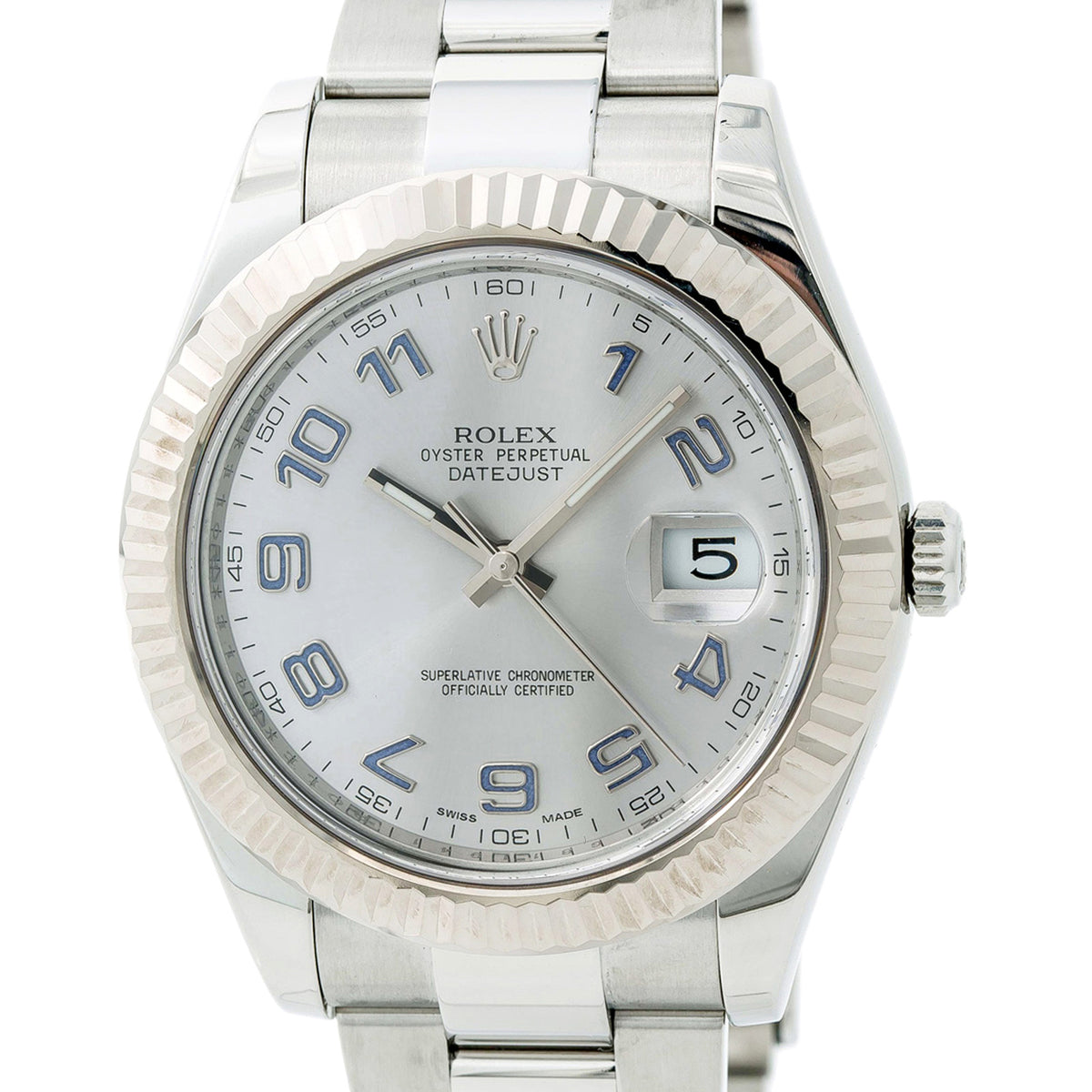 Rolex Datejust II 116334 2012 Box&Paper Oyster Stainless Auto Men's Watch 41mm