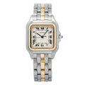 Cartier Panthere 183949 1Row 18k Yellow Two Tone Cream Dial Quartz Ladies 27mm