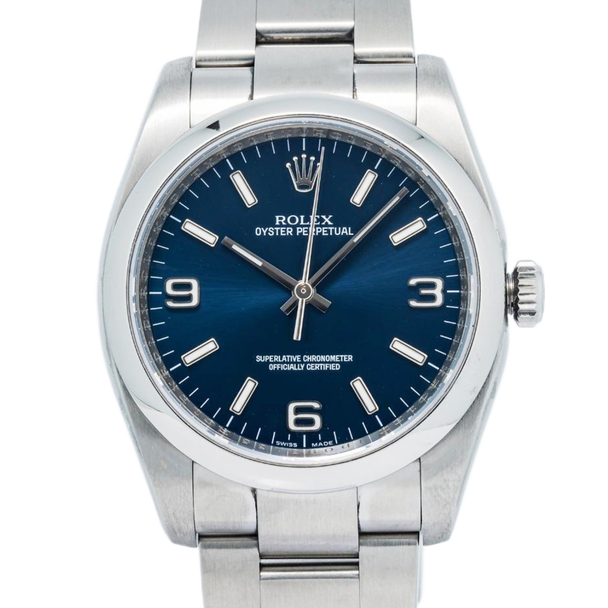 Rolex Oyster Perpetual 116000 Stainless Steel Oyster Blue Dial Auto Unisex 36mm