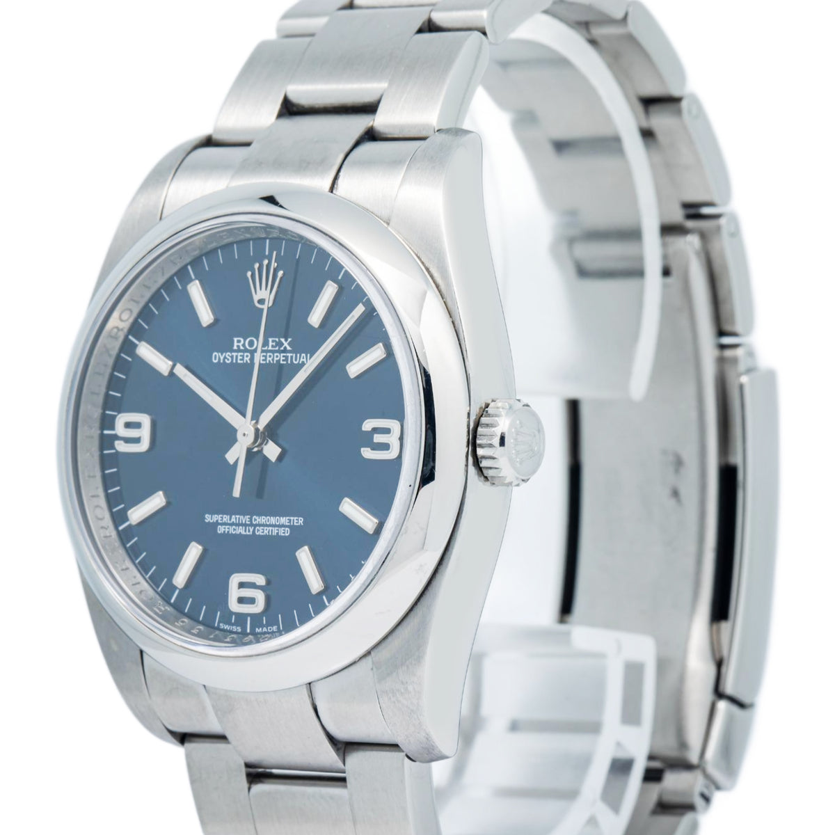 Rolex Oyster Perpetual 116000 Stainless Steel Oyster Blue Dial Auto Unisex 36mm