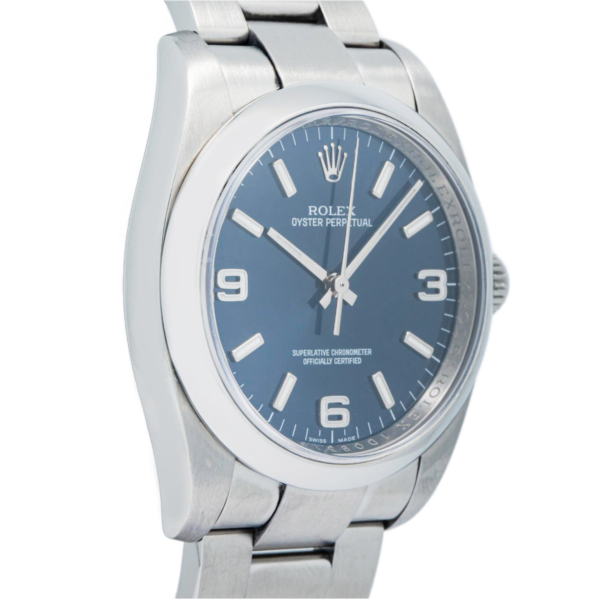Rolex Oyster Perpetual 116000 Stainless Steel Oyster Blue Dial Auto Unisex 36mm
