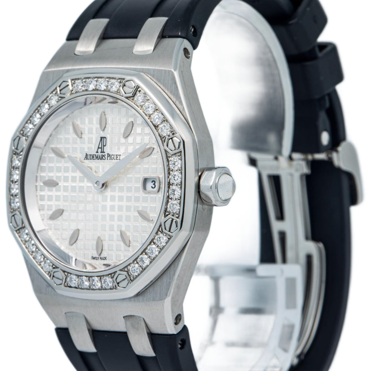 Audemars Piguet Royal Oak 67621st Steel Diamond Bezel Quartz Ladies Watch 33mm