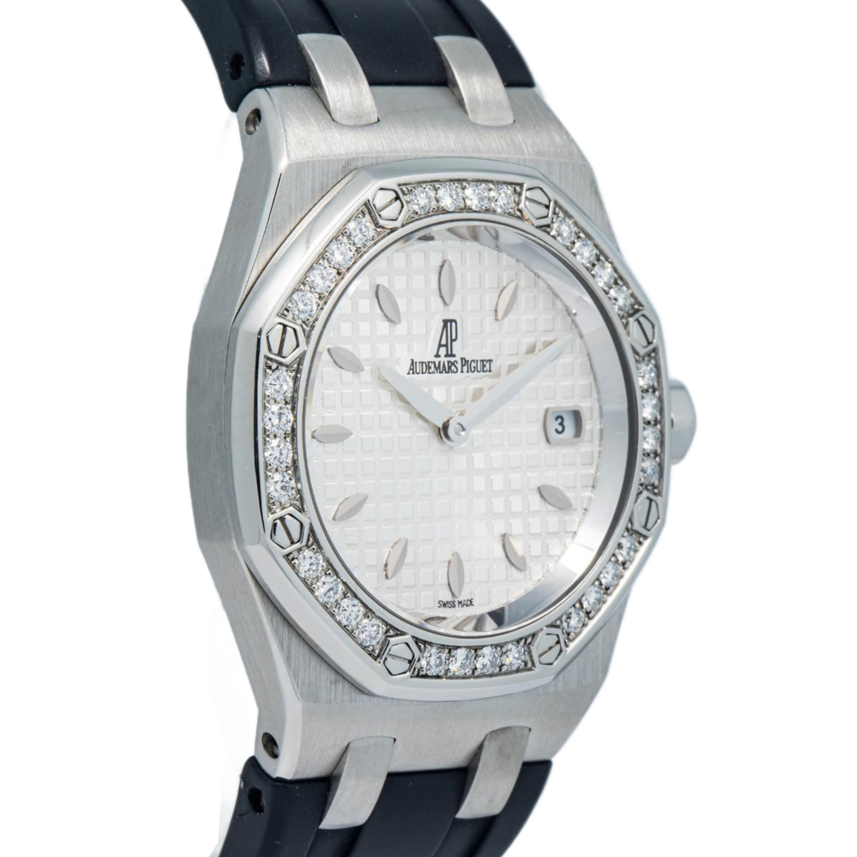 Audemars Piguet Royal Oak 67621st Steel Diamond Bezel Quartz Ladies Watch 33mm