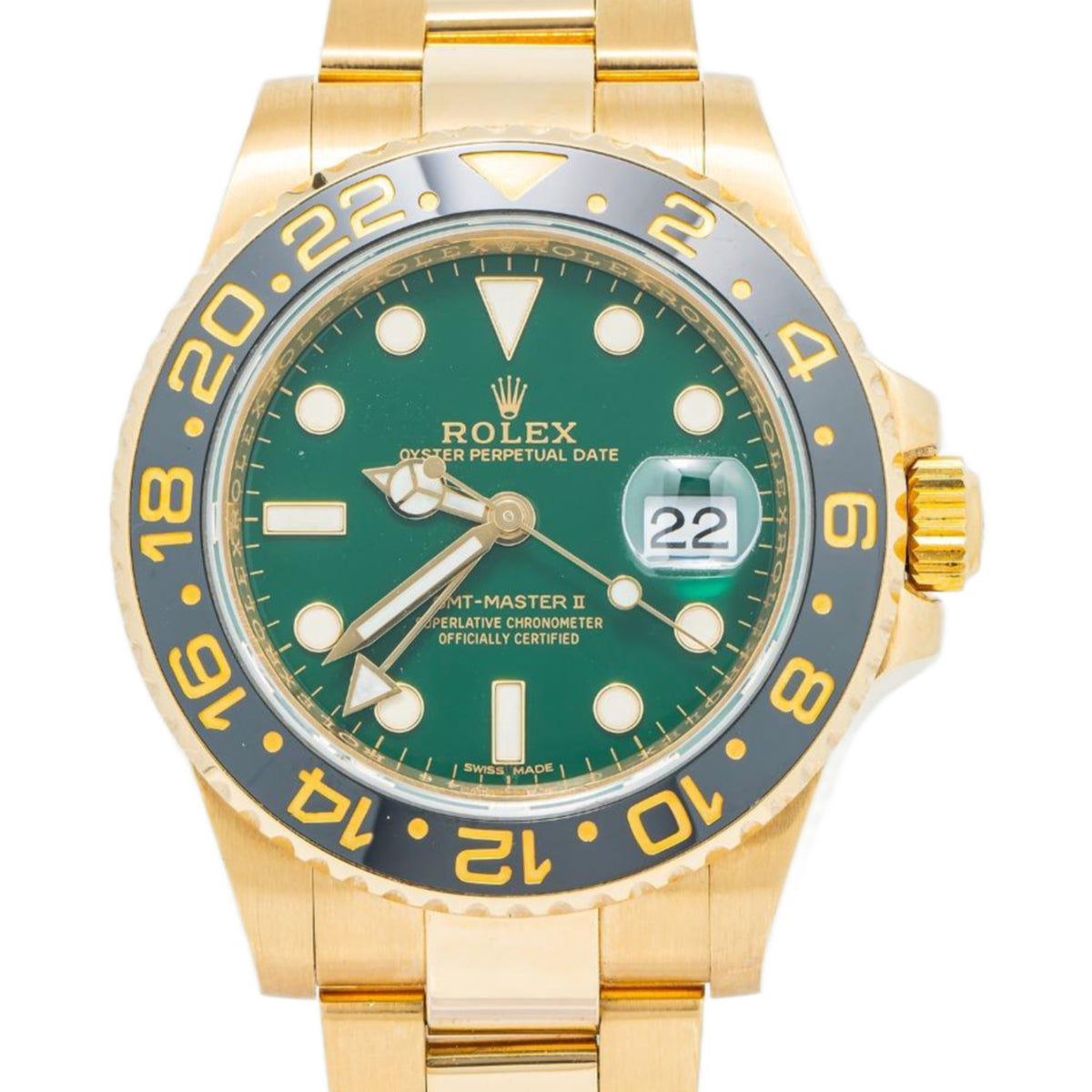 Rolex GMT Master II GREEN 116718LN Rare With 2011 Card MINT 18K Men's 40mm