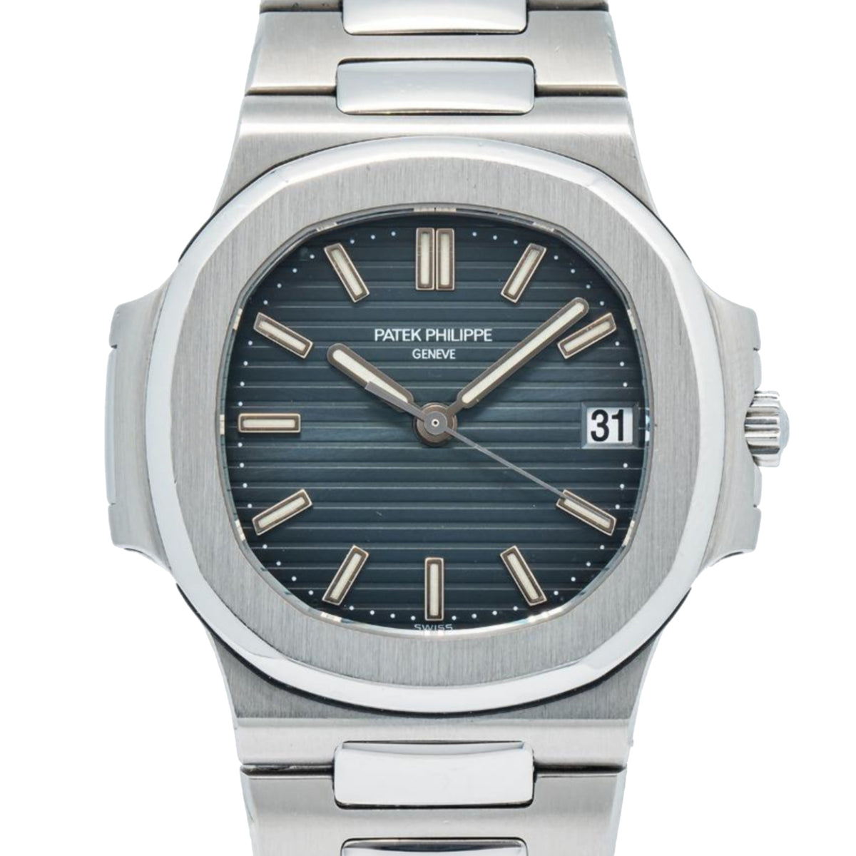 Patek Philippe Nautilus 5800 With Archives RARE Stainless Blue Dial Watch 38mm