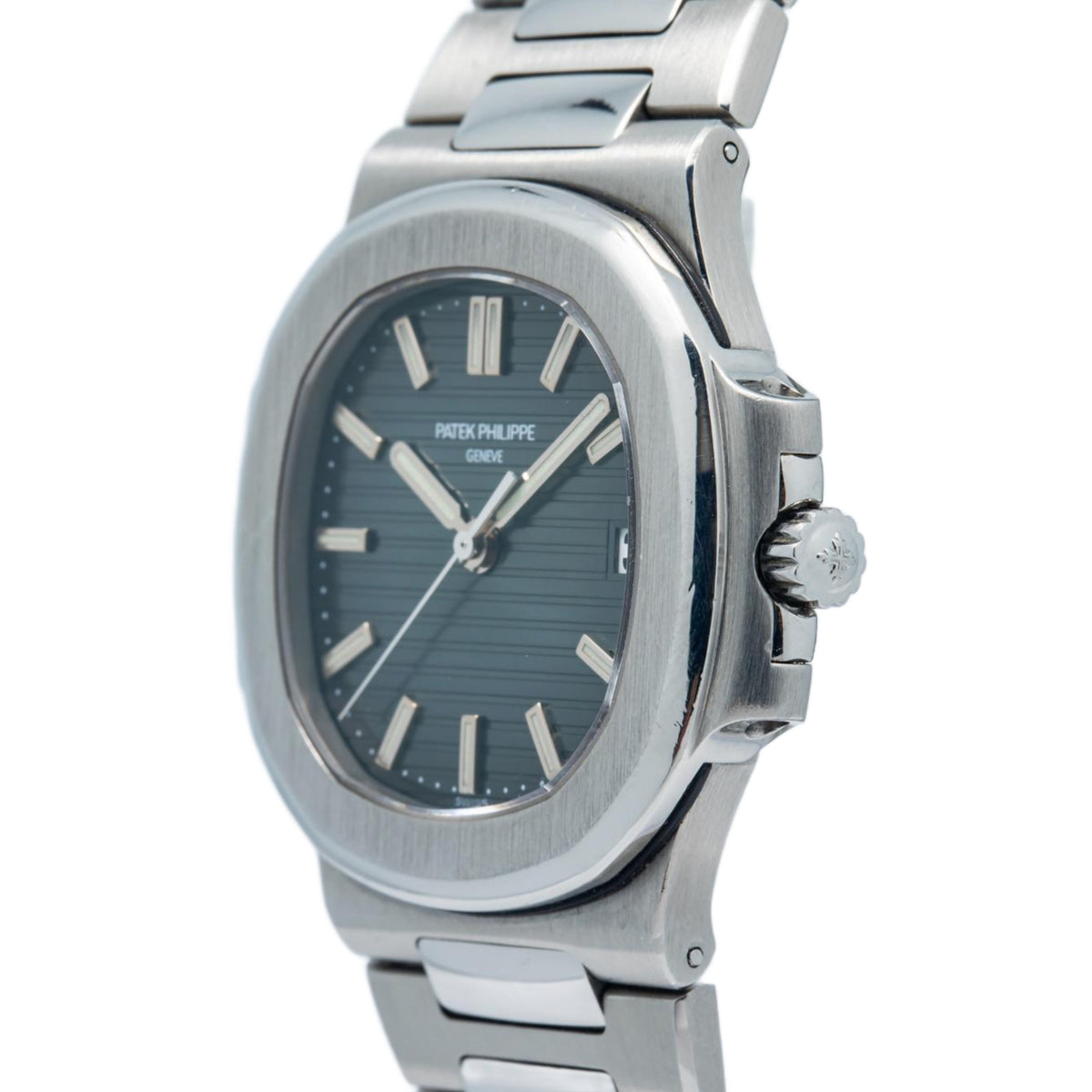 Patek Philippe Nautilus 5800 With Archives RARE Stainless Blue Dial Watch 38mm