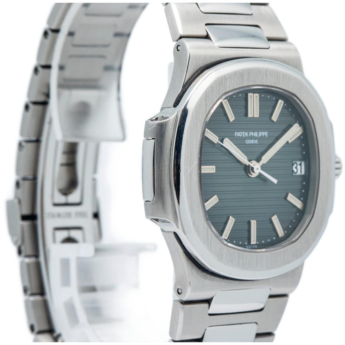 Patek Philippe Nautilus 5800 With Archives RARE Stainless Blue Dial Watch 38mm