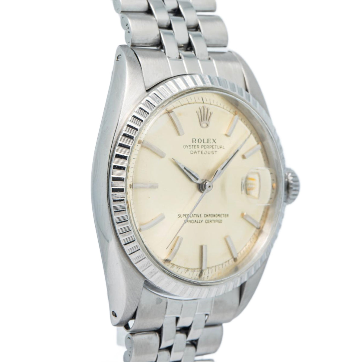 Rolex Datejust 1603 Stainless Steel Jubilee Silver Dial Automatic Men Watch 36mm