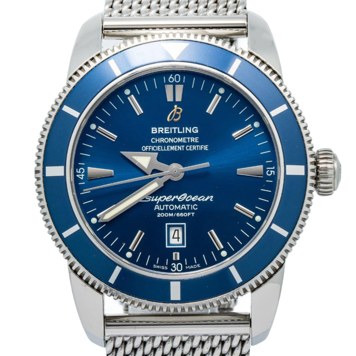 Breitling Super Ocean Heritage A17320 Stainless Steel Blue Dial Men's Watch 46mm