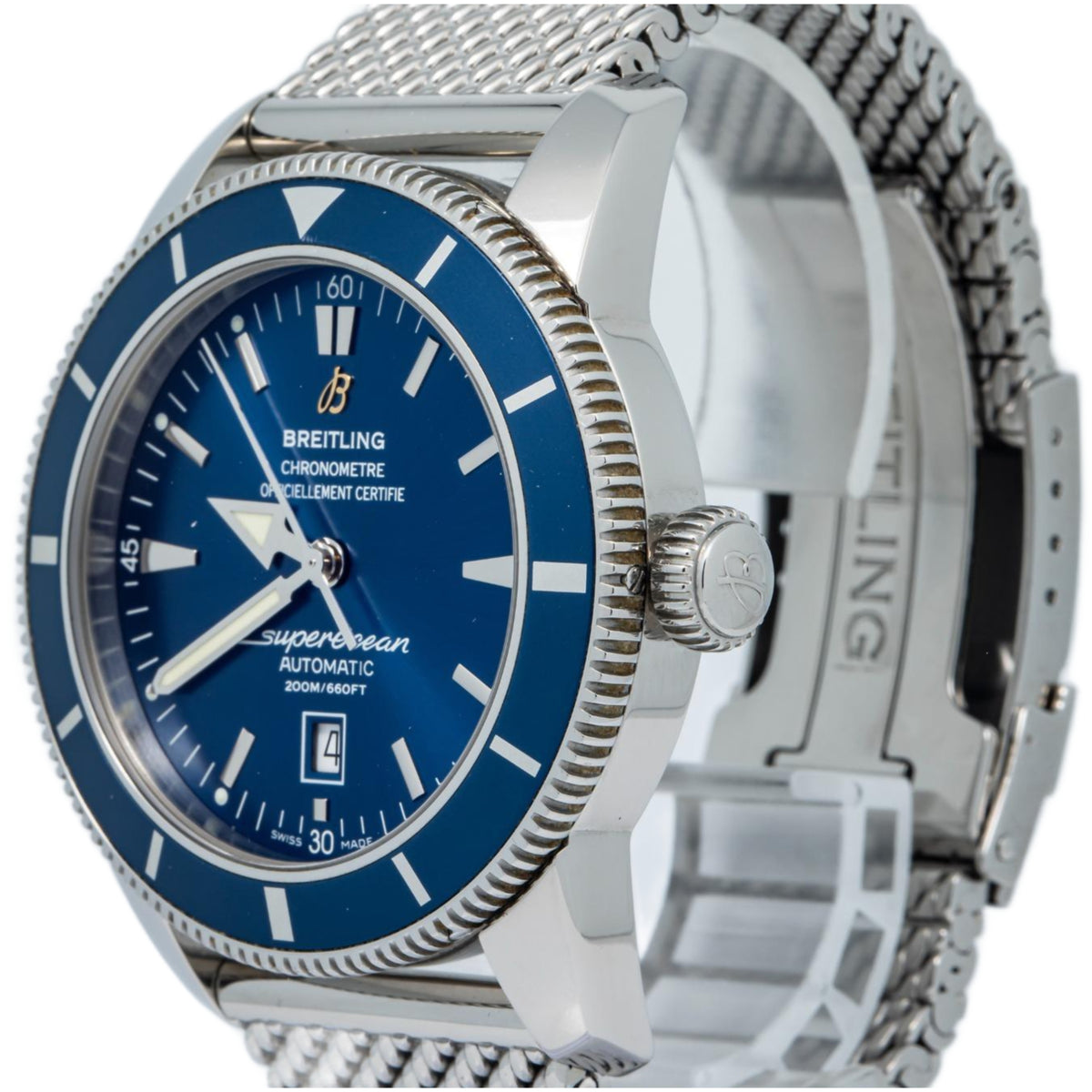 Breitling Super Ocean Heritage A17320 Stainless Steel Blue Dial Men's Watch 46mm