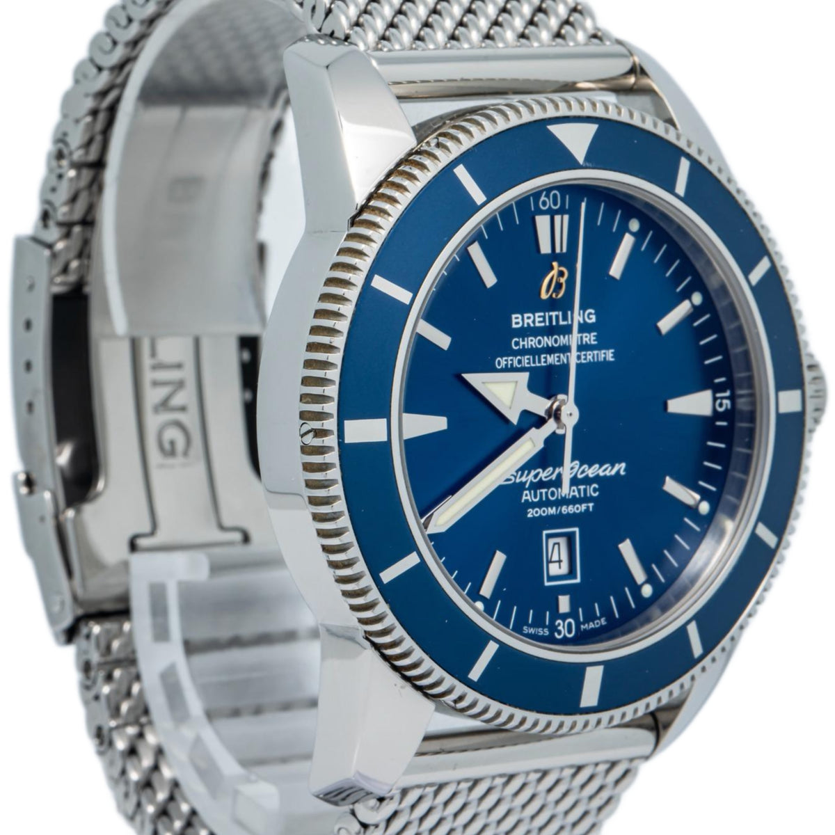 Breitling Super Ocean Heritage A17320 Stainless Steel Blue Dial Men's Watch 46mm