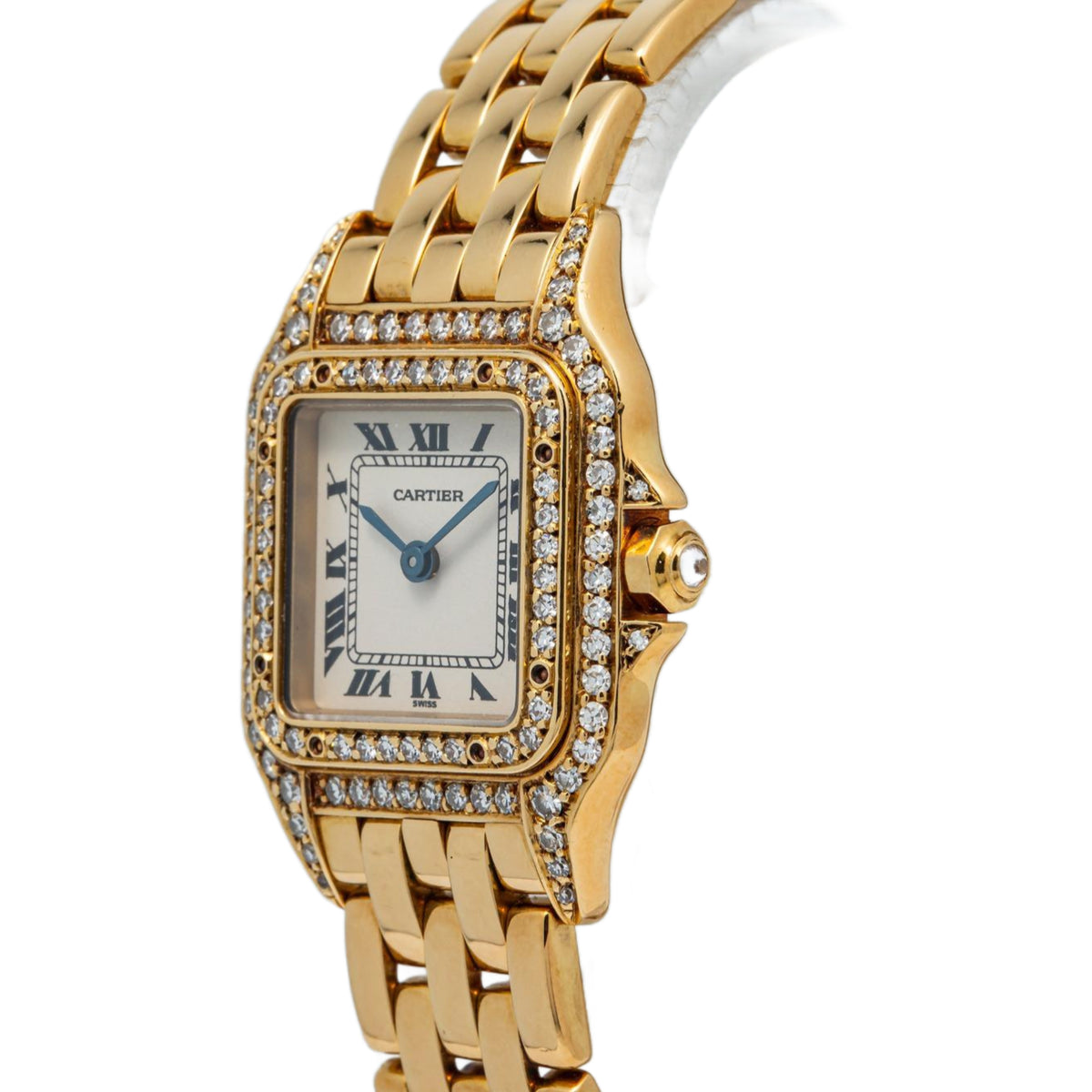 Cartier Panthere 866919 WF3072B9 18K Yellow Gold Diamond Bezel Quartz Lady 22mm