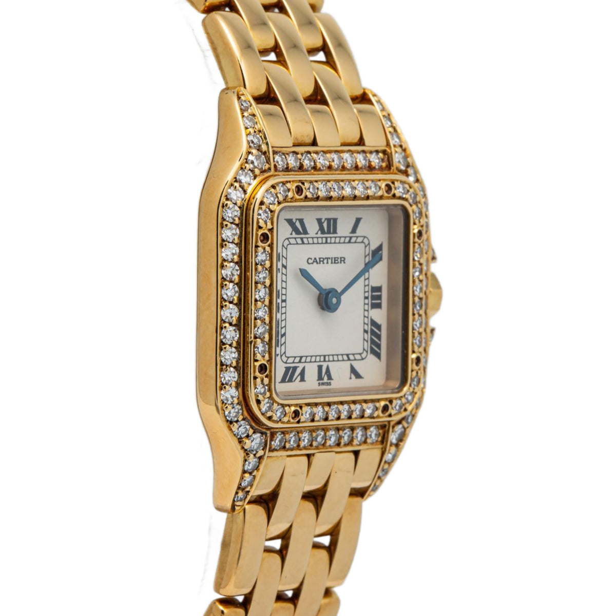 Cartier Panthere 866919 WF3072B9 18K Yellow Gold Diamond Bezel Quartz Lady 22mm