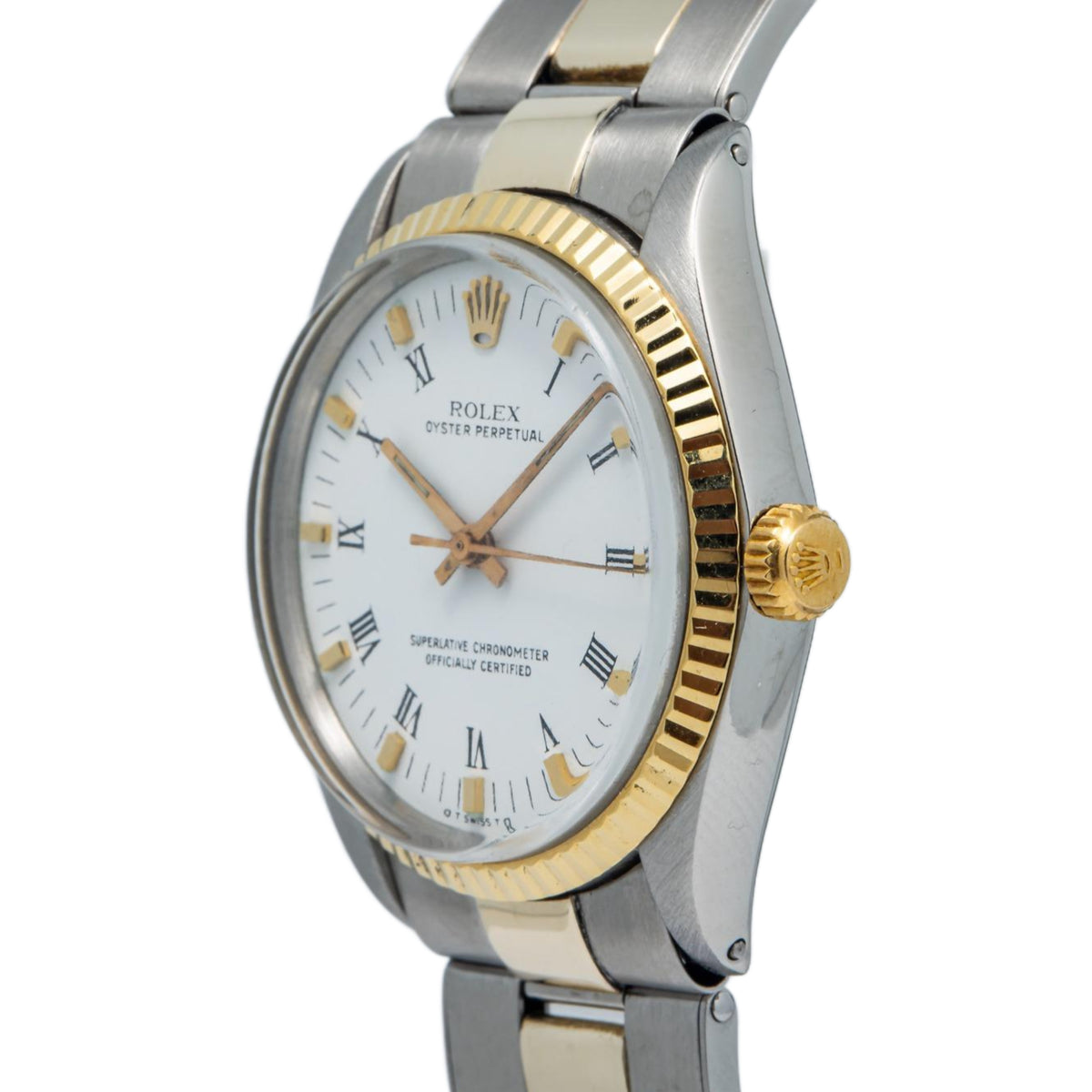 Rolex Oyster Perpetual 6564 Yellow Gold Two Tone Oyster Auto Unisex Watch 34mm