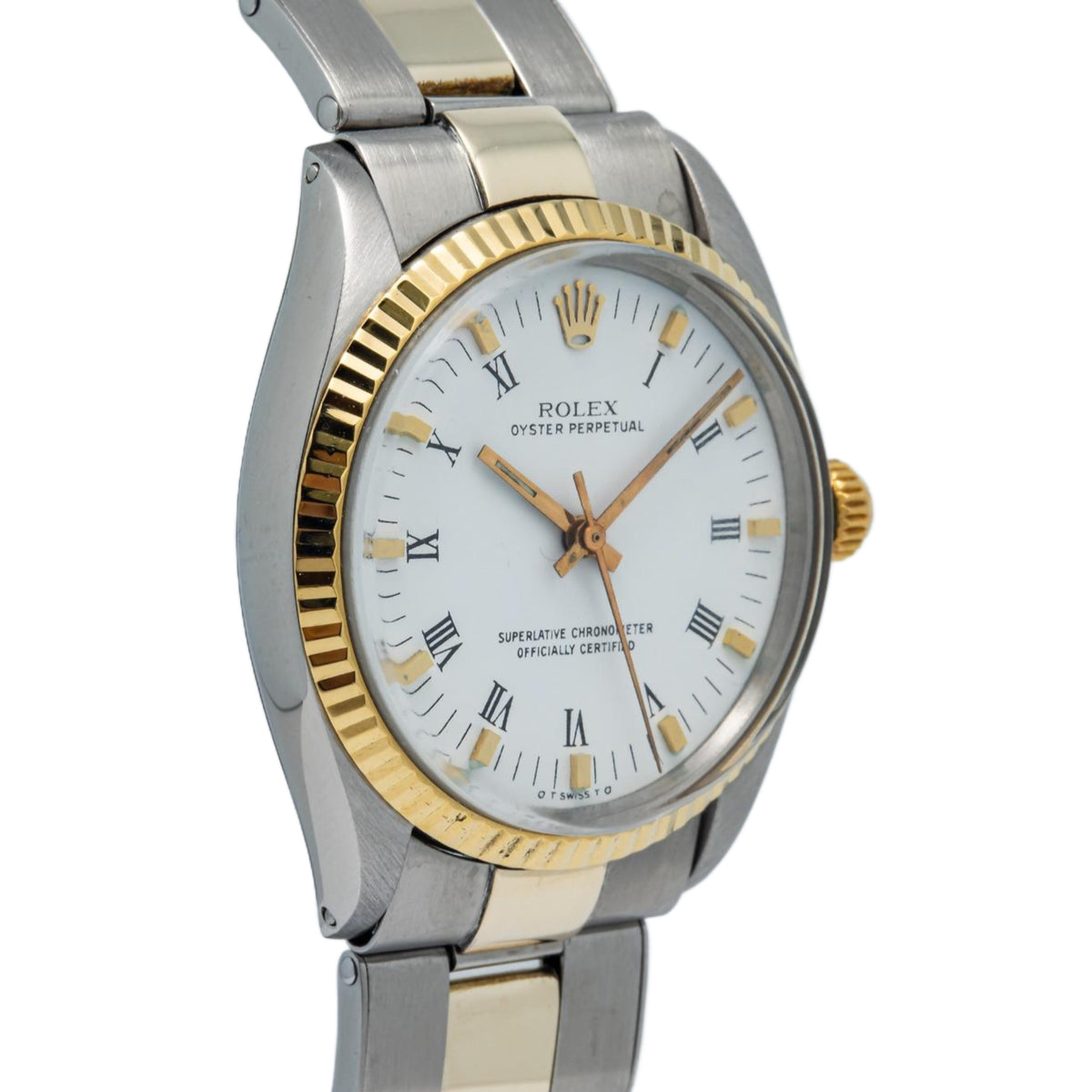 Rolex Oyster Perpetual 6564 Yellow Gold Two Tone Oyster Auto Unisex Watch 34mm