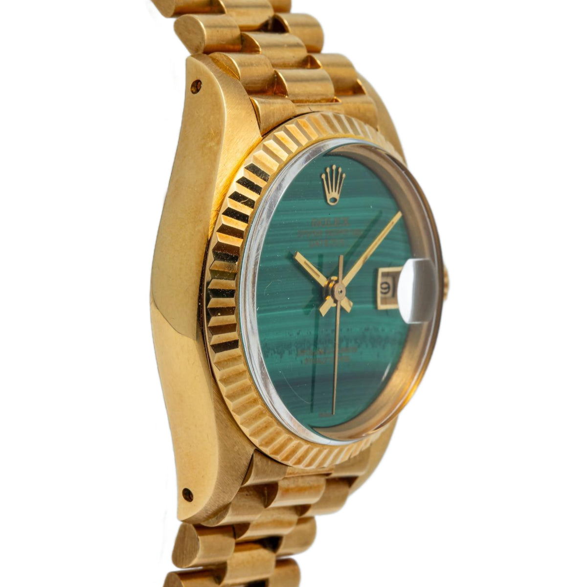 Rolex Datejust 6917 President Malachite Dial Unpolished 1983 Papers Ladies 26mm