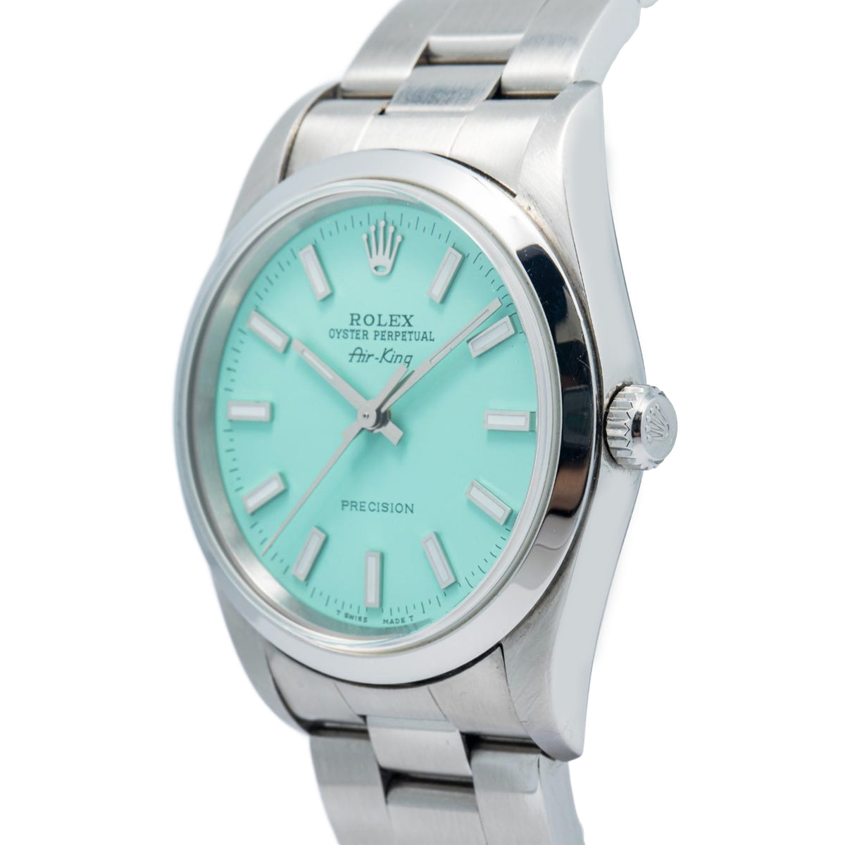 Rolex Air King 14010M Tiffany Blue Dial Stainless Steel Oyster Auto Unisex 34mm