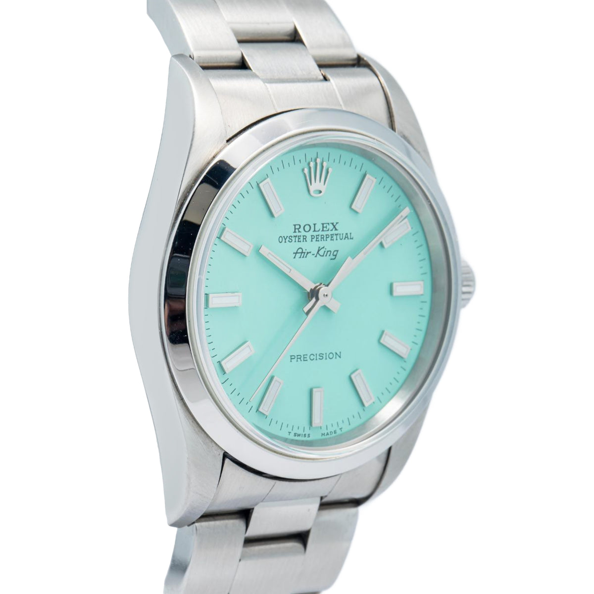 Rolex Air King 14010M Tiffany Blue Dial Stainless Steel Oyster Auto Unisex 34mm