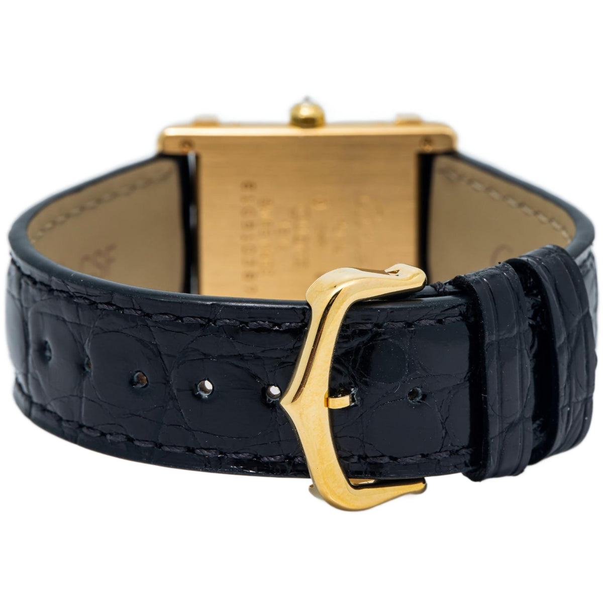 Cartier Tank Chinoise 8105 18K Yellow Gold Diamond Champagne Dial Quartz 23mm