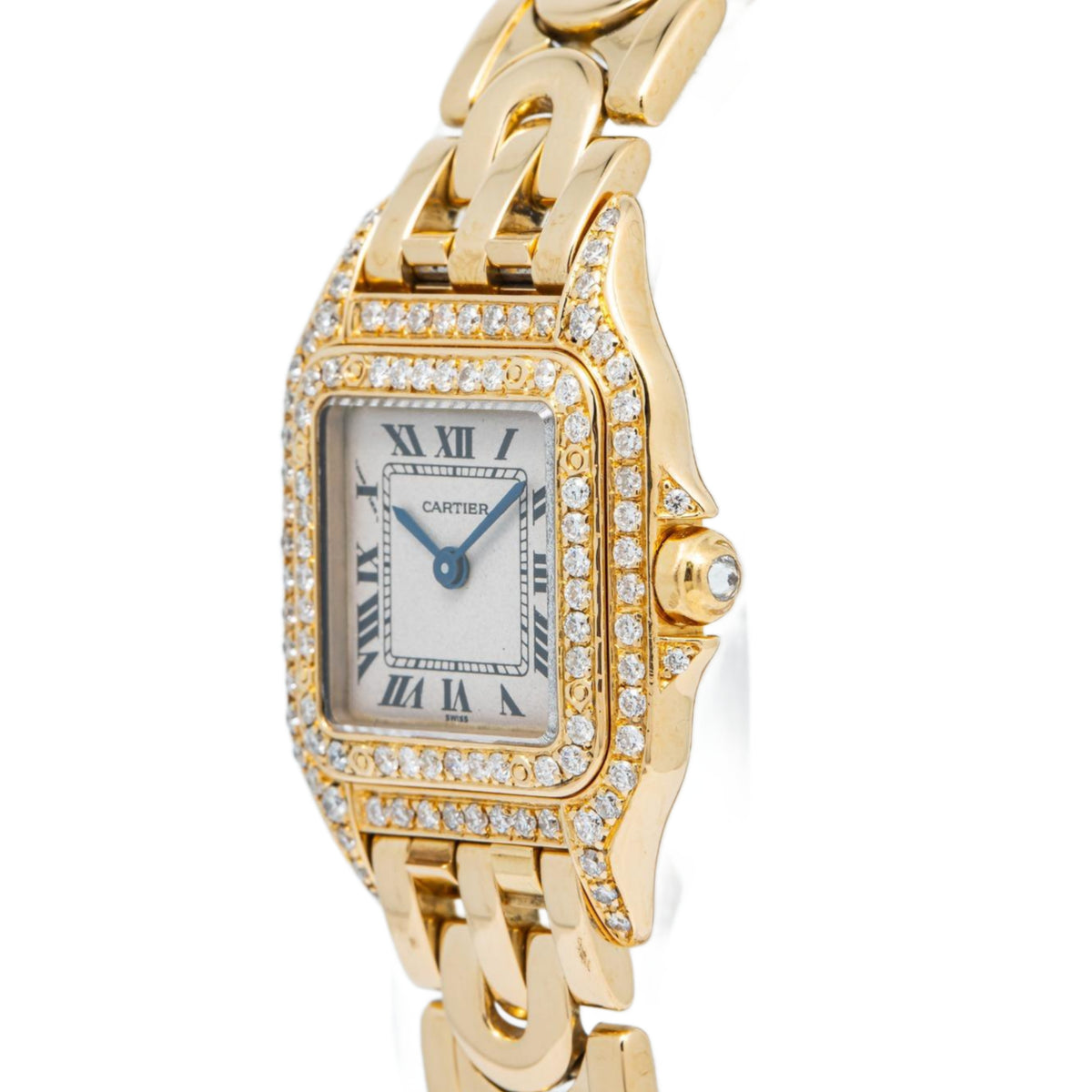 Cartier Panthere Deco 1070 W25022N3 18K YG Factory Diamond Quartz Ladies 22mm