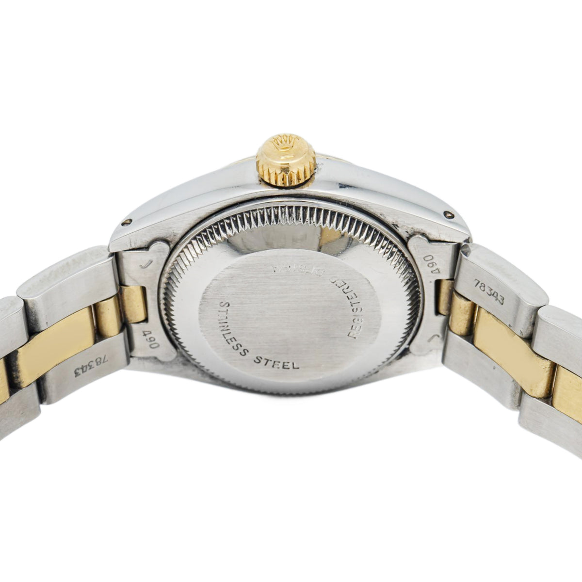 Rolex Date 6917 Oyster 18k YG Two Tone Champagne Dial Automatic Women's 26mm