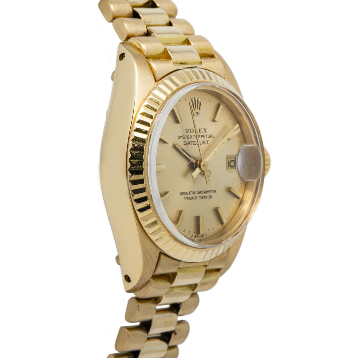 Rolex DateJust 6917 President 18K Yellow Gold Champagne dial Auto Ladies 26mm