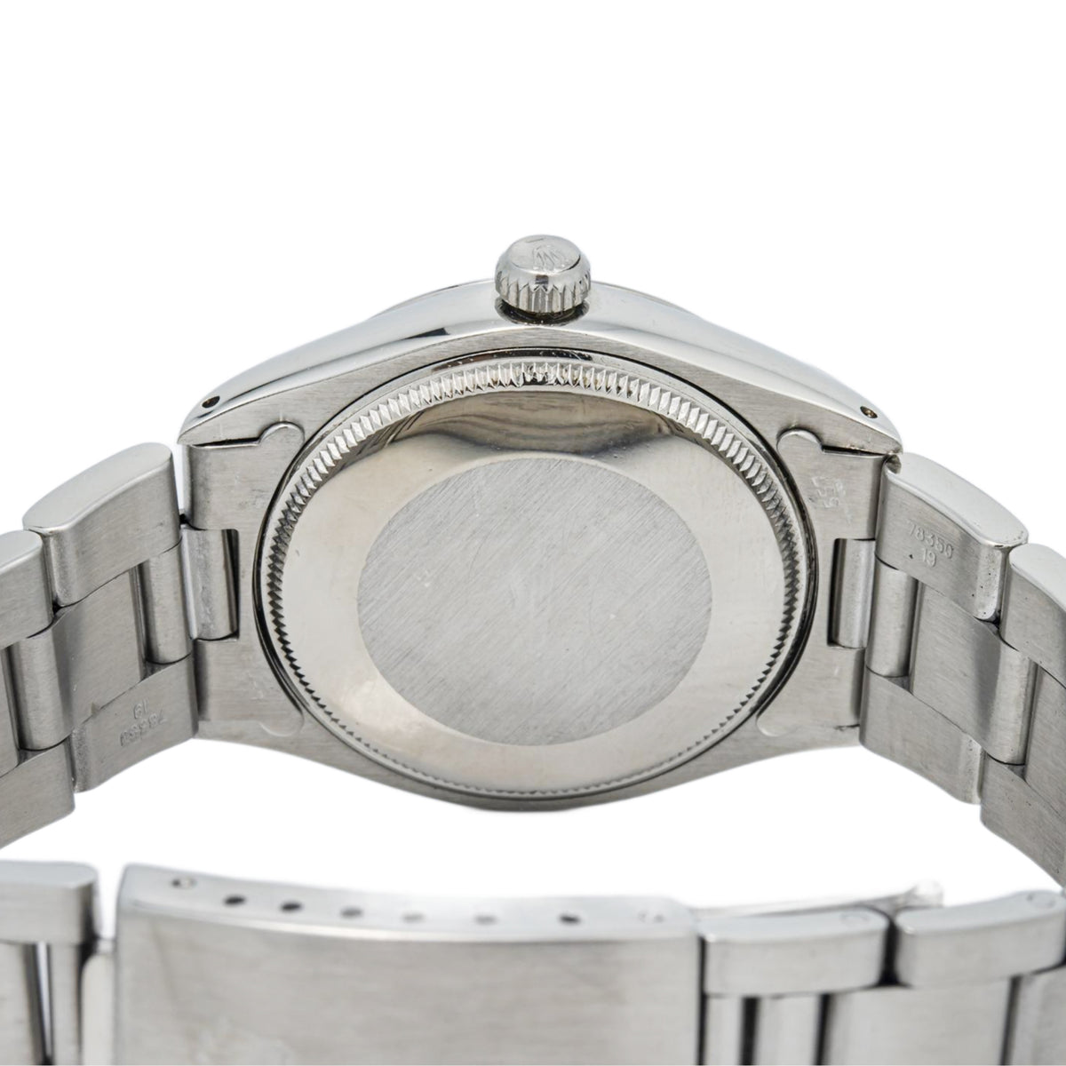 Rolex Oyster Perpetual 1002 Stainless Silver Dial Automatic Unisex Watch 34mm