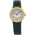 Cartier Ronde Must De 1801 Gold Plated 925 W/1998 Paper Quartz Ladies Watch 27mm