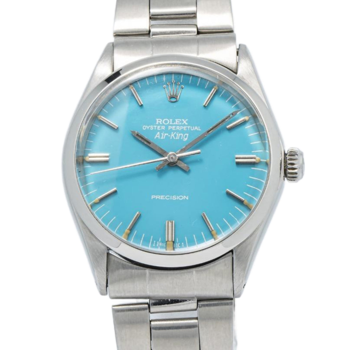 Rolex Air King 14000 Stella Turquoise Dial Stainless Oyster Auto Unisex 34mm