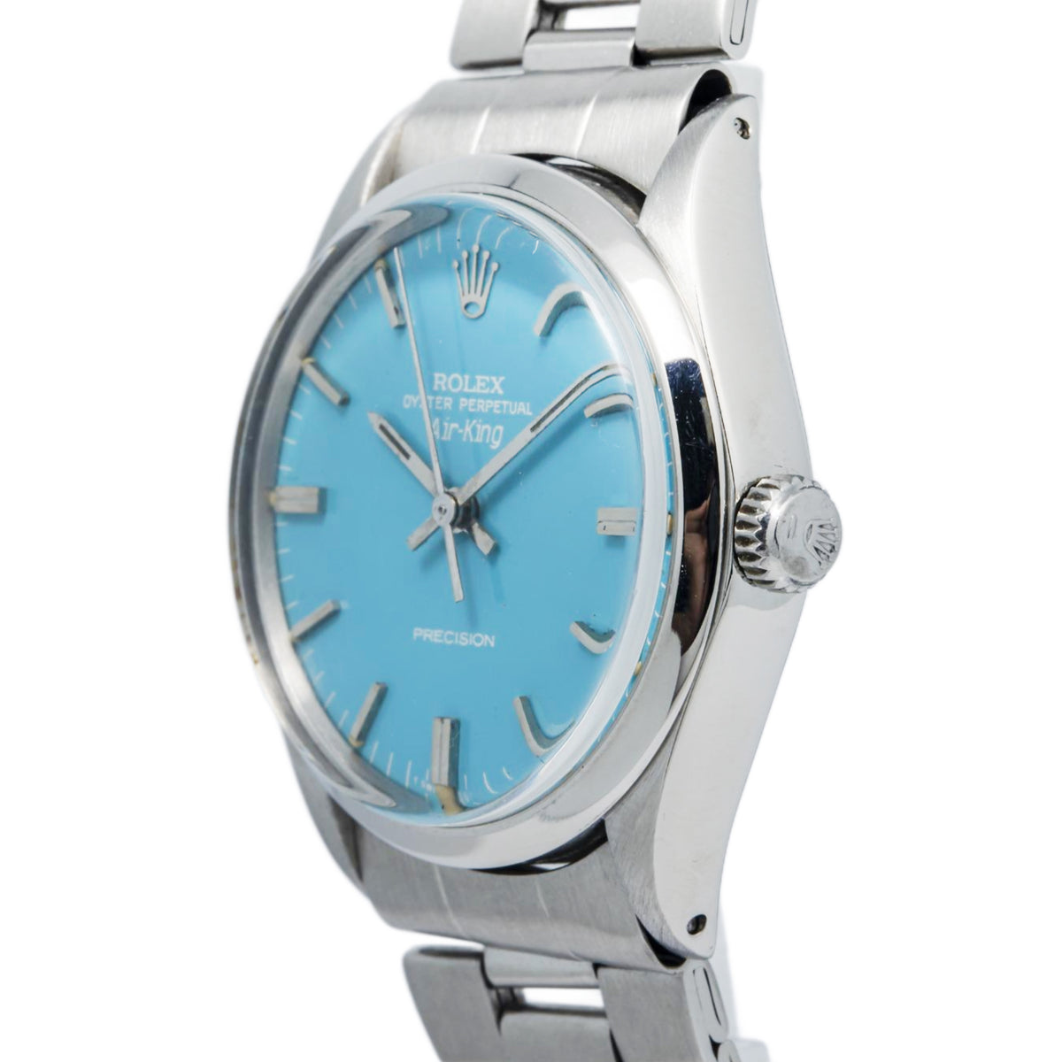 Rolex Air King 14000 Stella Turquoise Dial Stainless Oyster Auto Unisex 34mm