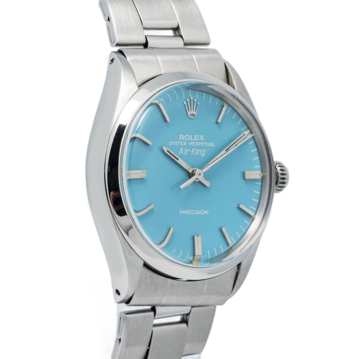 Rolex Air King 14000 Stella Turquoise Dial Stainless Oyster Auto Unisex 34mm