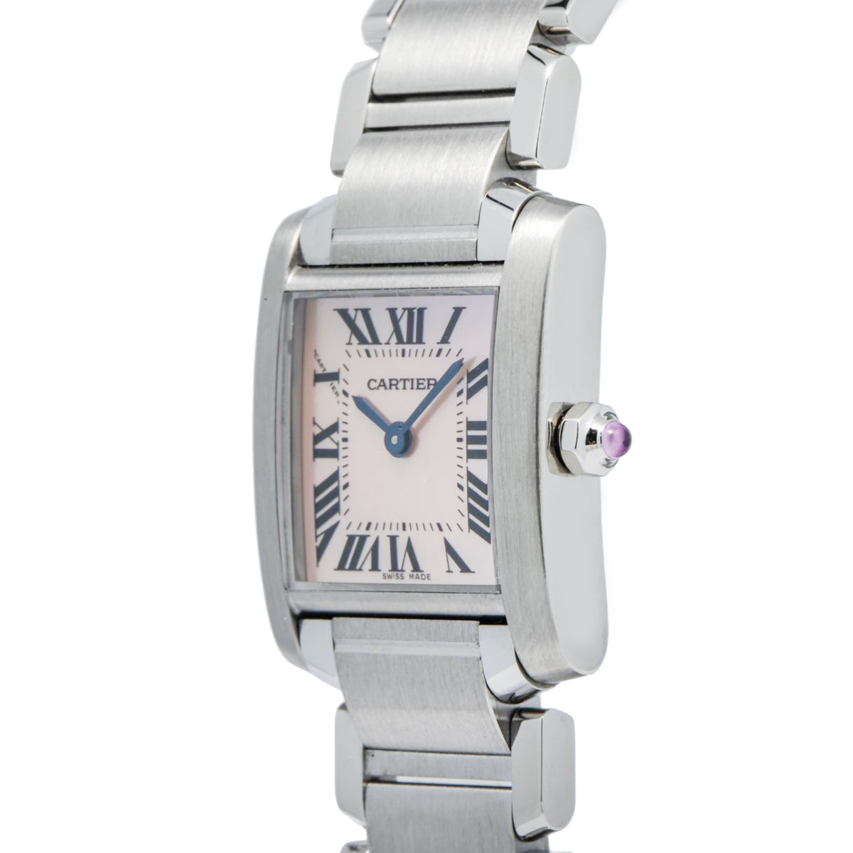 Cartier Tank Francaise 2384 W51028Q3 Stainless MOP Dial Quartz Ladies 20x25mm