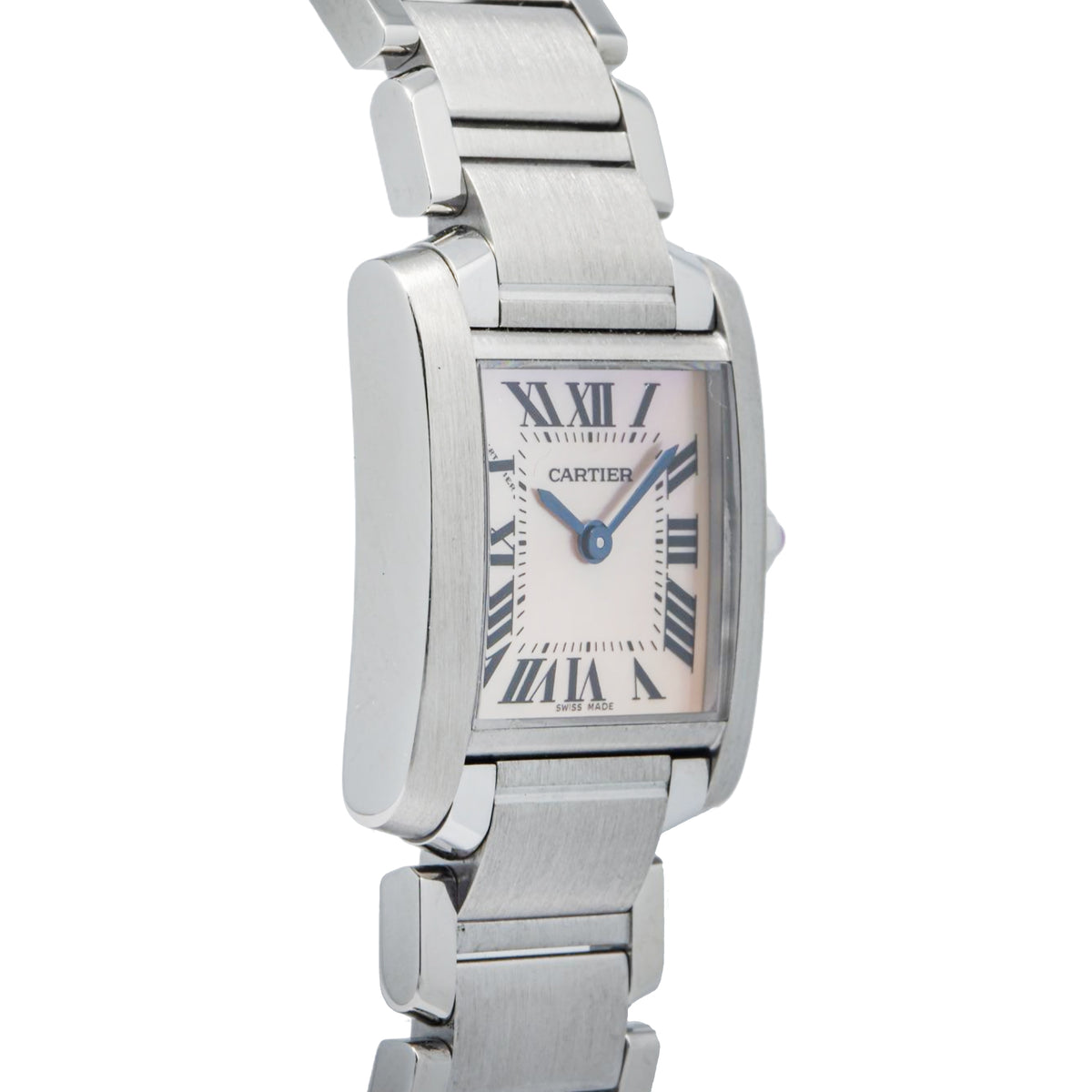 Cartier Tank Francaise 2384 W51028Q3 Stainless MOP Dial Quartz Ladies 20x25mm