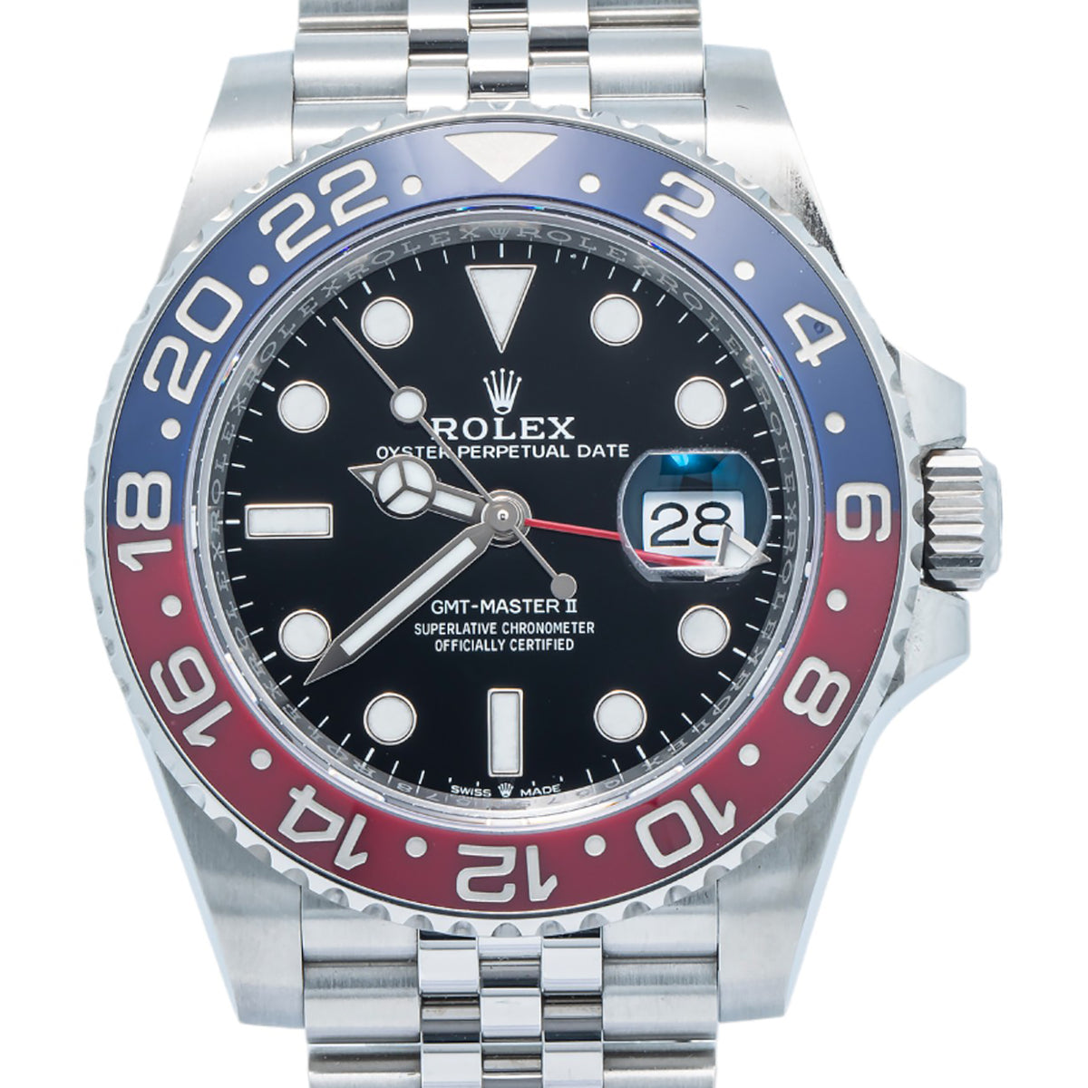 Rolex GMT-Master II 126710BLRO 2023 Complete NEW Jubilee SS Men's Watch 40mm