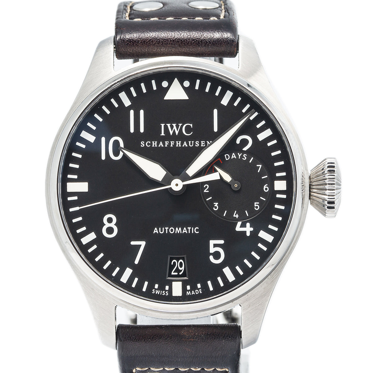 IWC Big Pilot IW500401 2009 Card Stainless Steel Black Dial Date Auto Mens 46mm