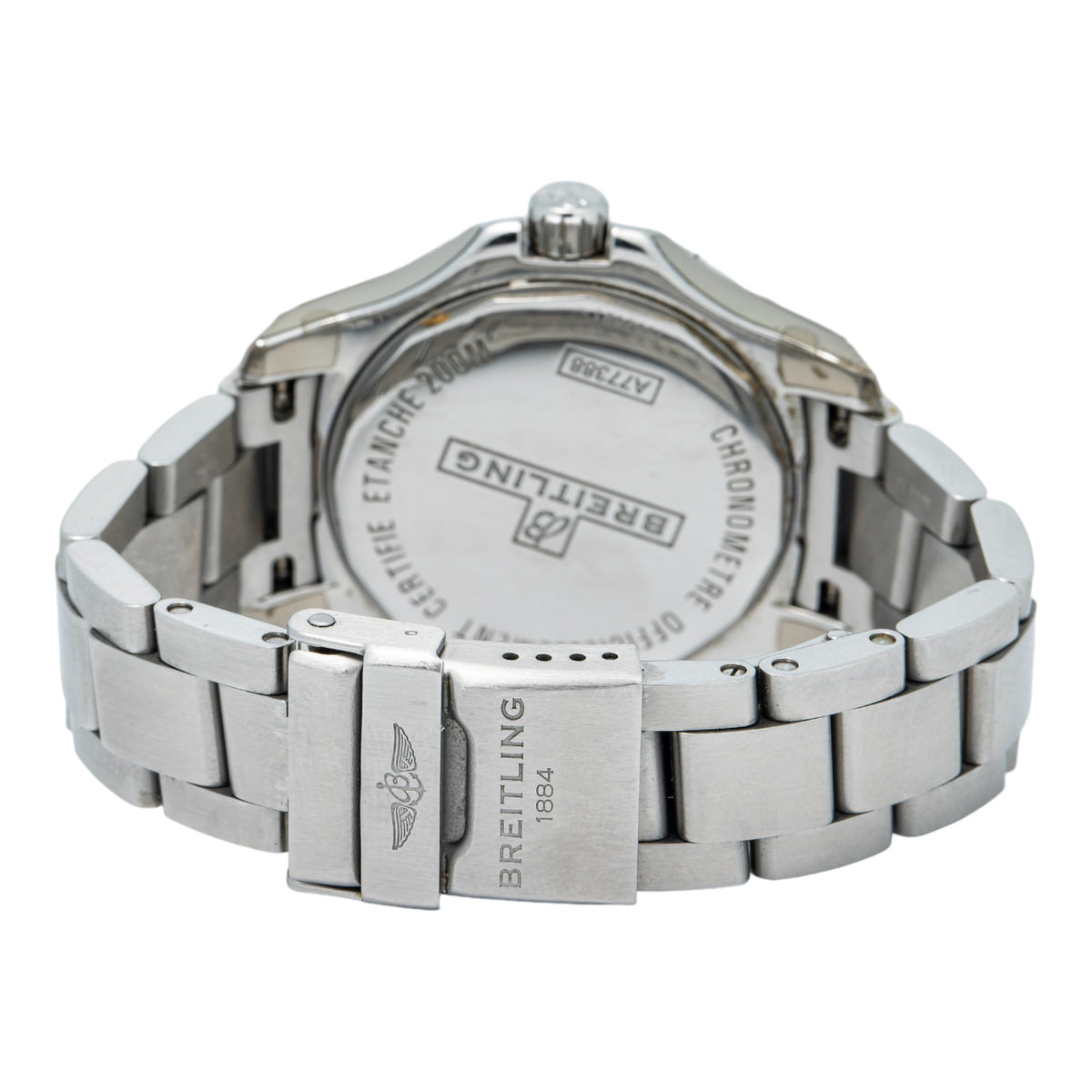 Breitling Colt A77388 Factory Diamond Bezel White Dial Quartz Ladies Watch 33mm