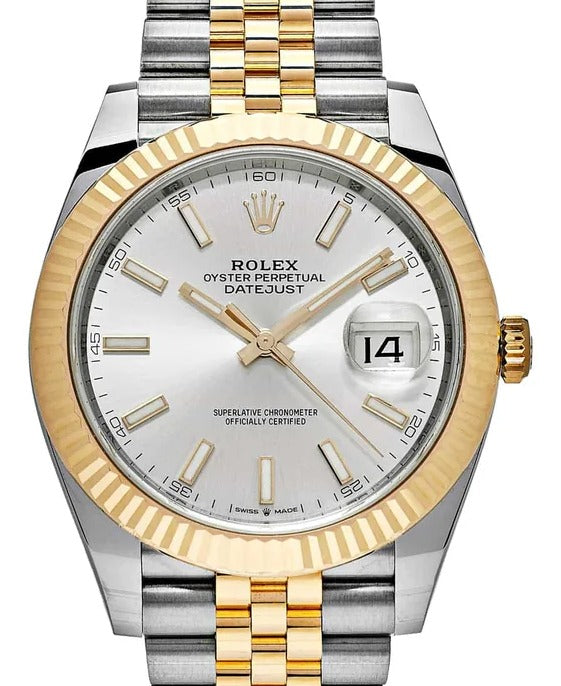 Rolex Datejust 126333 NEW 2024 Complete 18k Jubilee Silver Dial Men's Watch 41mm