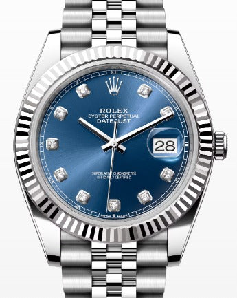 Rolex Datejust 126334 NEW 2024 Complete Jubilee Blue Diamond Dial Men Watch 41mm