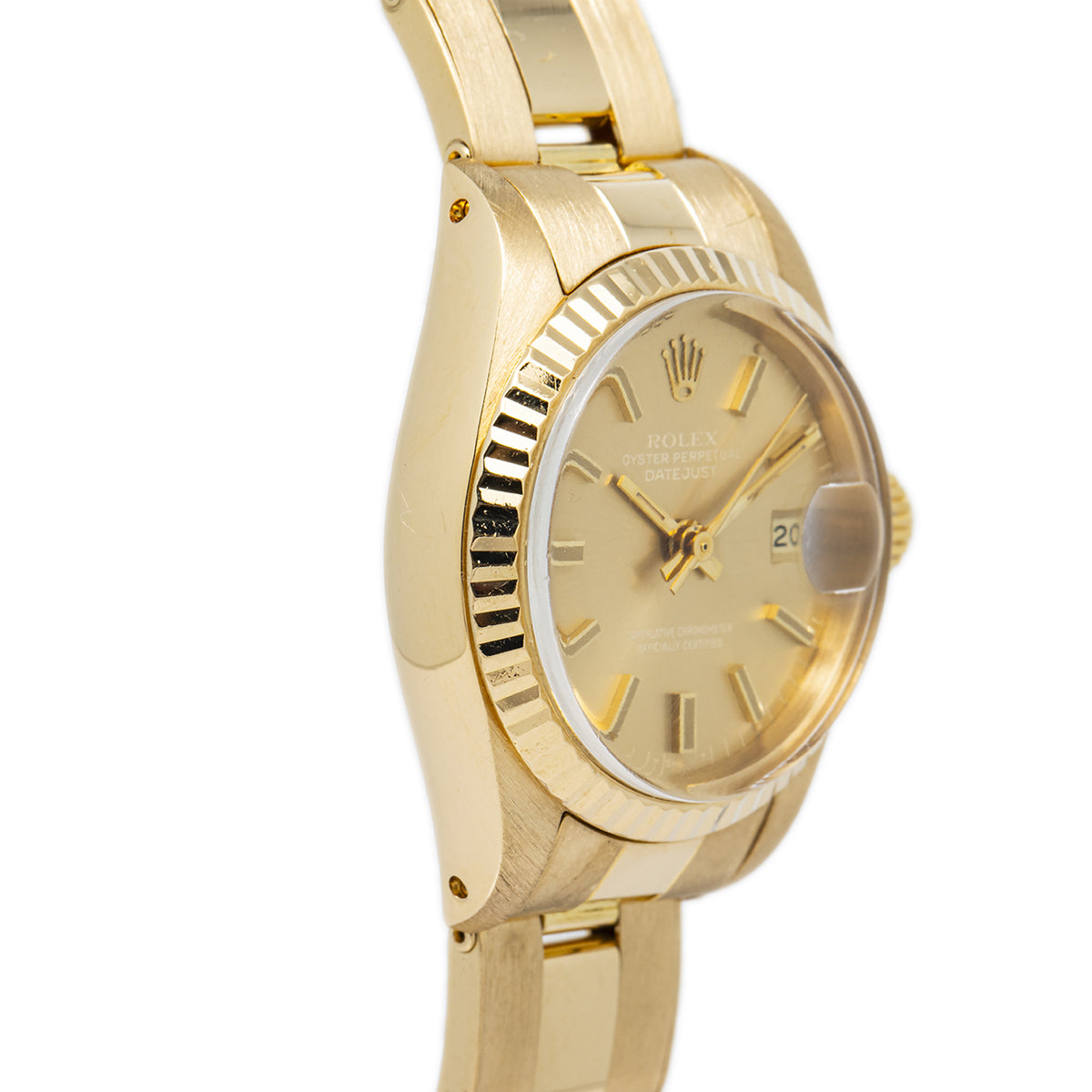 Rolex Datejust 6917 18k Yellow Gold Oyster Champagne Dial Auto Ladies Watch 26mm