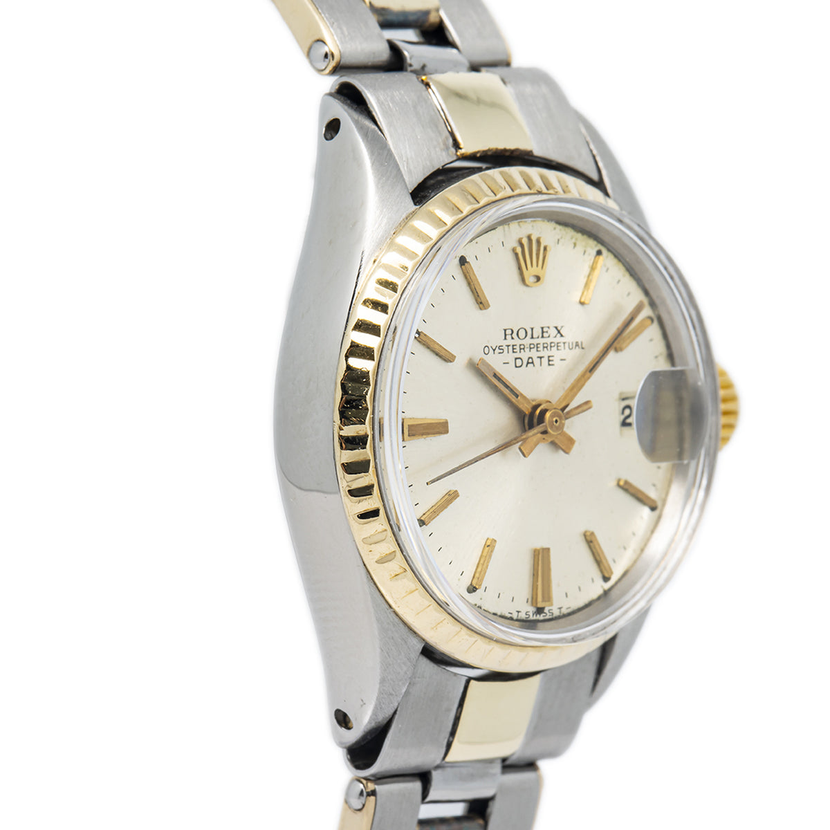 Rolex Datejust 6517 14K YG Stainless Two Tone Silver Dial Auto Ladies Watch 25mm