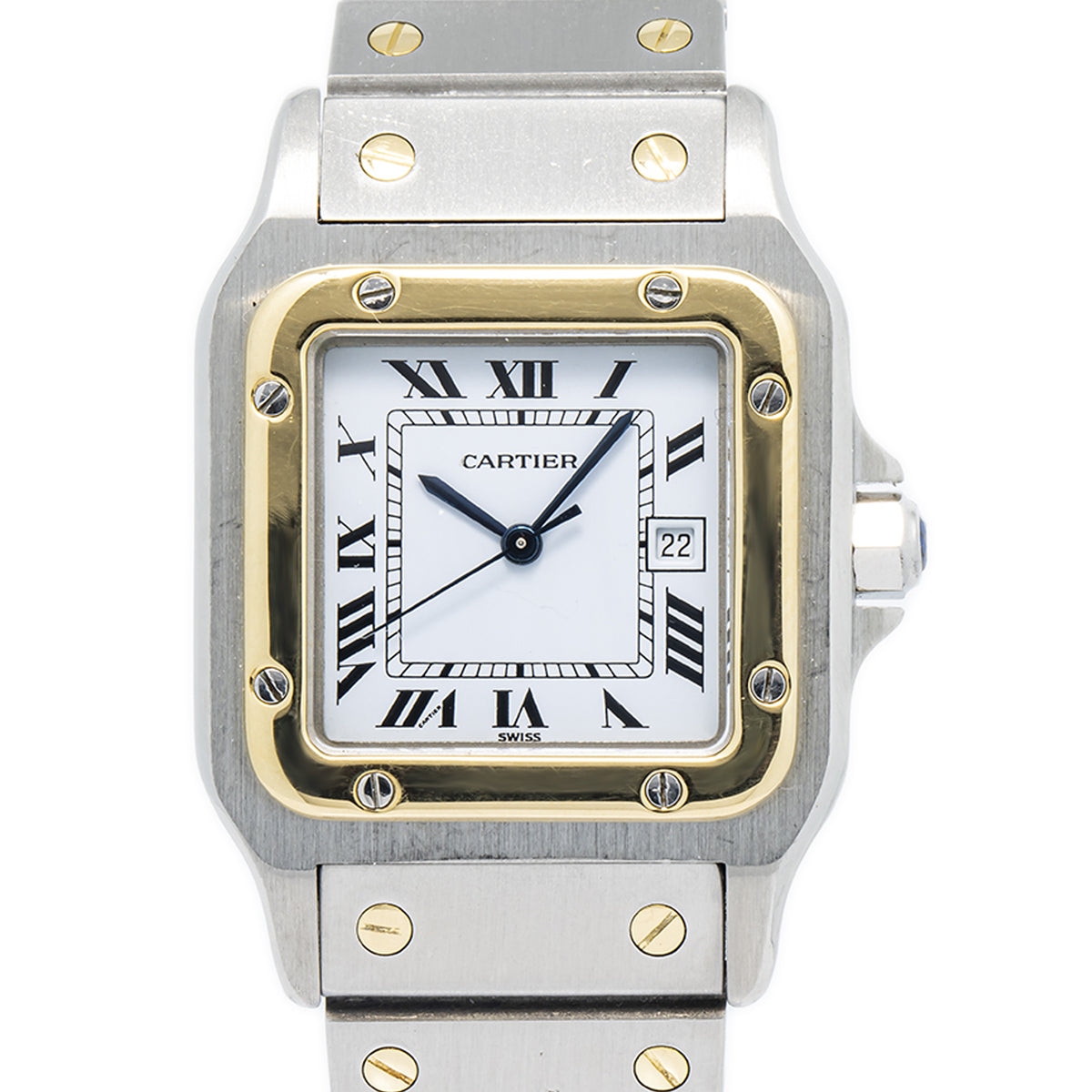 Cartier Santos 2961 18k Yellow Two Tone Automatic Unisex Watch 29mm