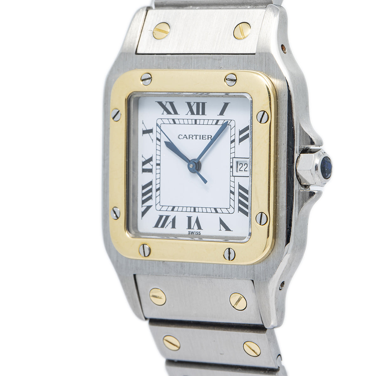 Cartier Santos 2961 18k Yellow Two Tone Automatic Unisex Watch 29mm