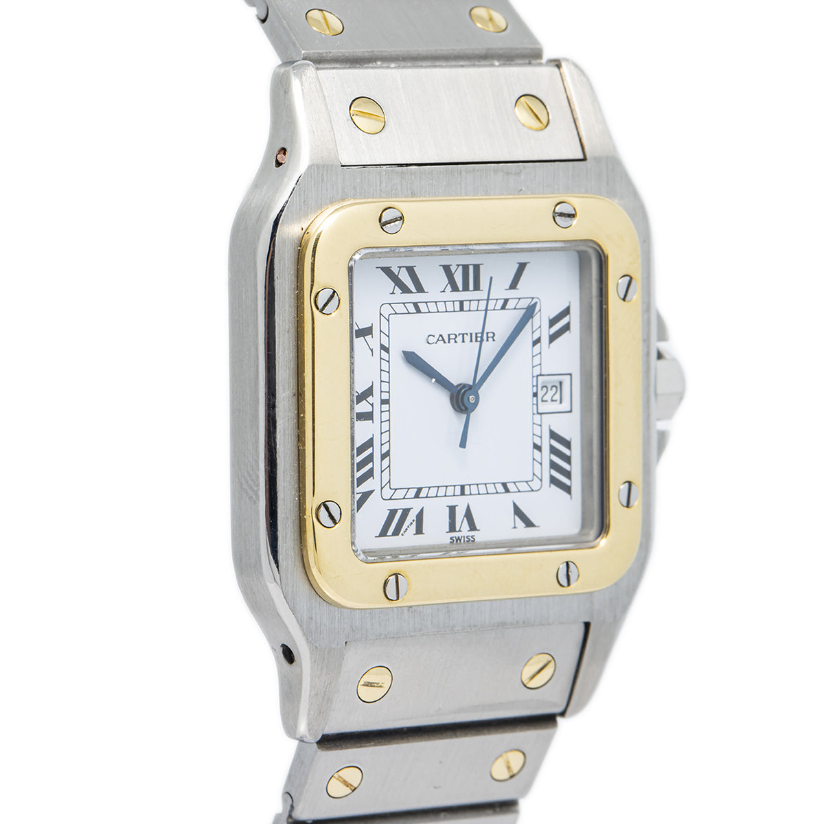 Cartier Santos 2961 18k Yellow Two Tone Automatic Unisex Watch 29mm