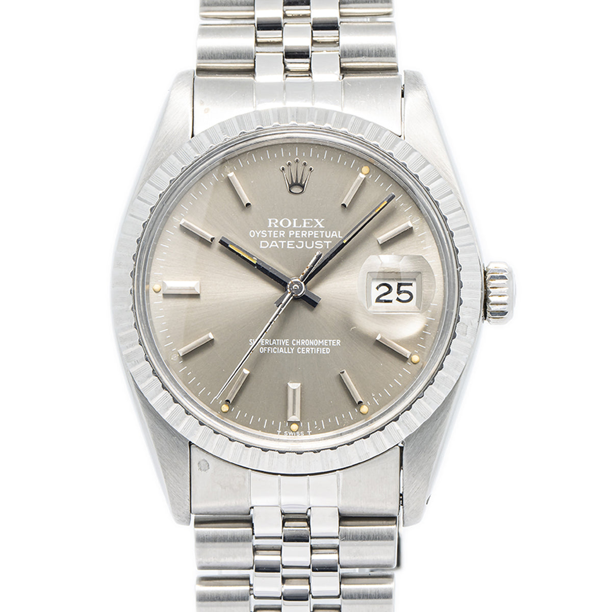 Rolex Datejust 16030 Stainless Jubilee Grey Dial Automatic Unisex Watch 36mm