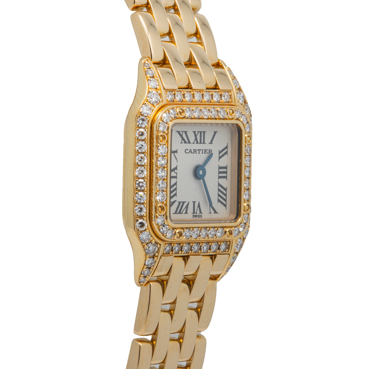 Cartier Panthere Mini 2360 WF3141B9 18k YG Factory Diamond Ladies Watch 17mm