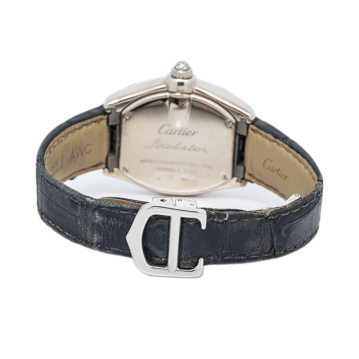 Cartier Roadster 2723 WE5002X2 18K WG Factory Diamond Silver Dial Quartz 30mm