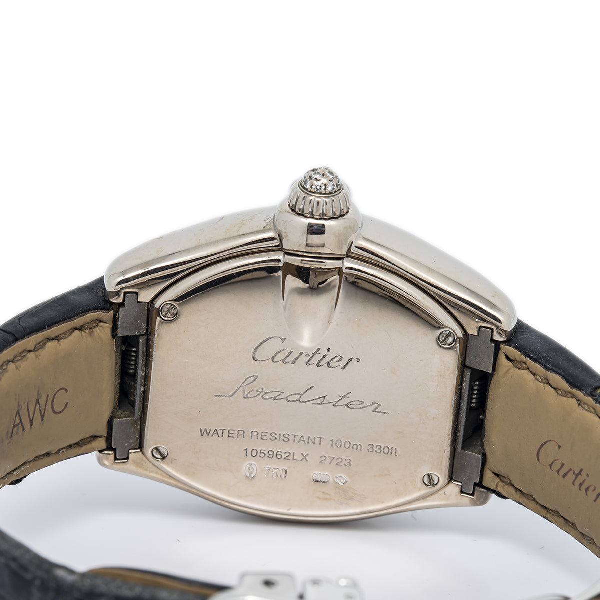 Cartier Roadster 2723 WE5002X2 18K WG Factory Diamond Silver Dial Quartz 30mm