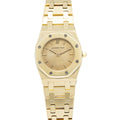 Audemars Piguet Royal Oak 6007BA 18k YG Champagne Dial Quartz Ladies Watch 26mm