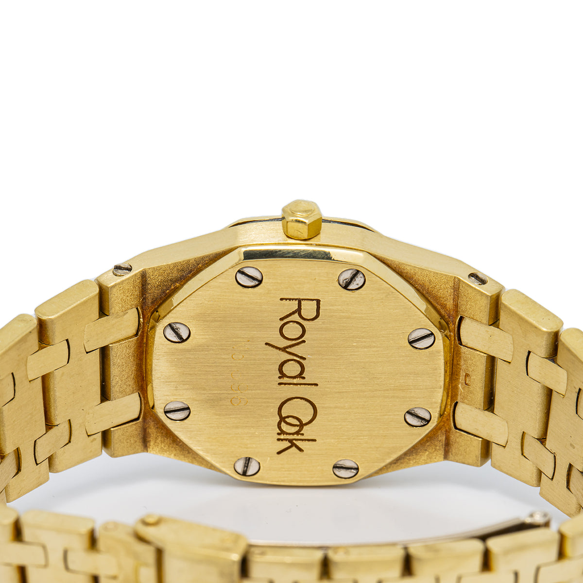 Audemars Piguet Royal Oak 6007BA 18k YG Champagne Dial Quartz Ladies Watch 26mm